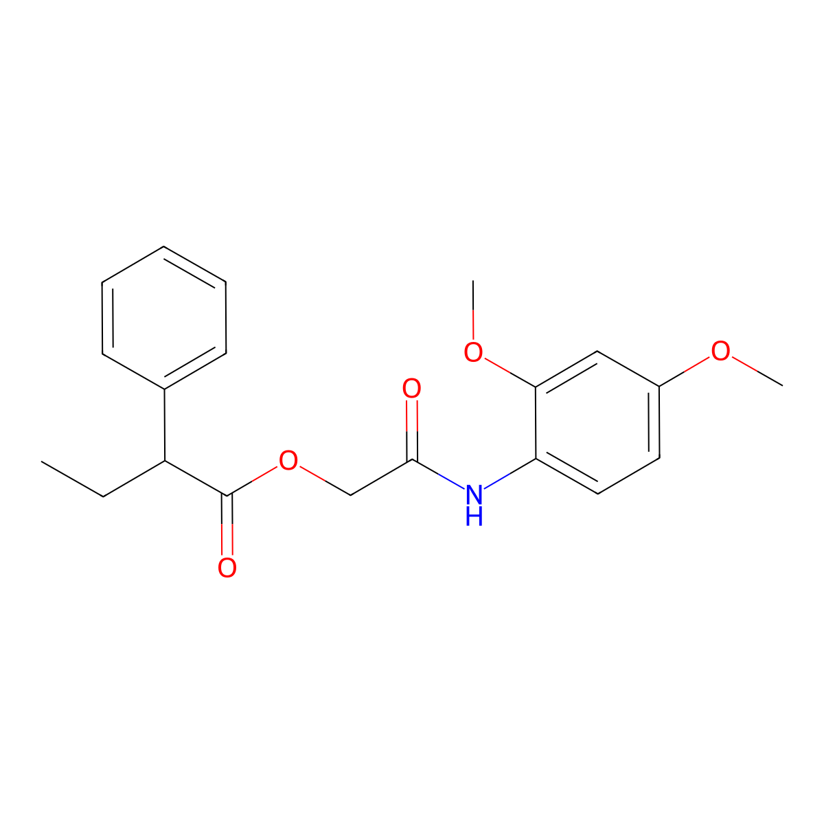 [2-(2,4-Dimethoxyanilino)-2-oxoethyl] 2-phenylbutanoate molecular structure, CAS 727981-36-4