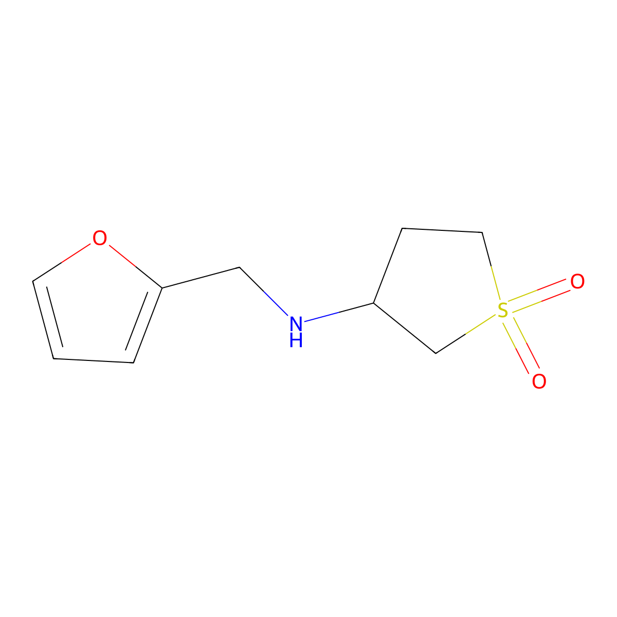 (1,1-Dioxo-tetrahydro-1lambda*6*-thiophen-3-yl)-furan-2-ylmethyl-amine molecular structure, CAS 727982-72-1