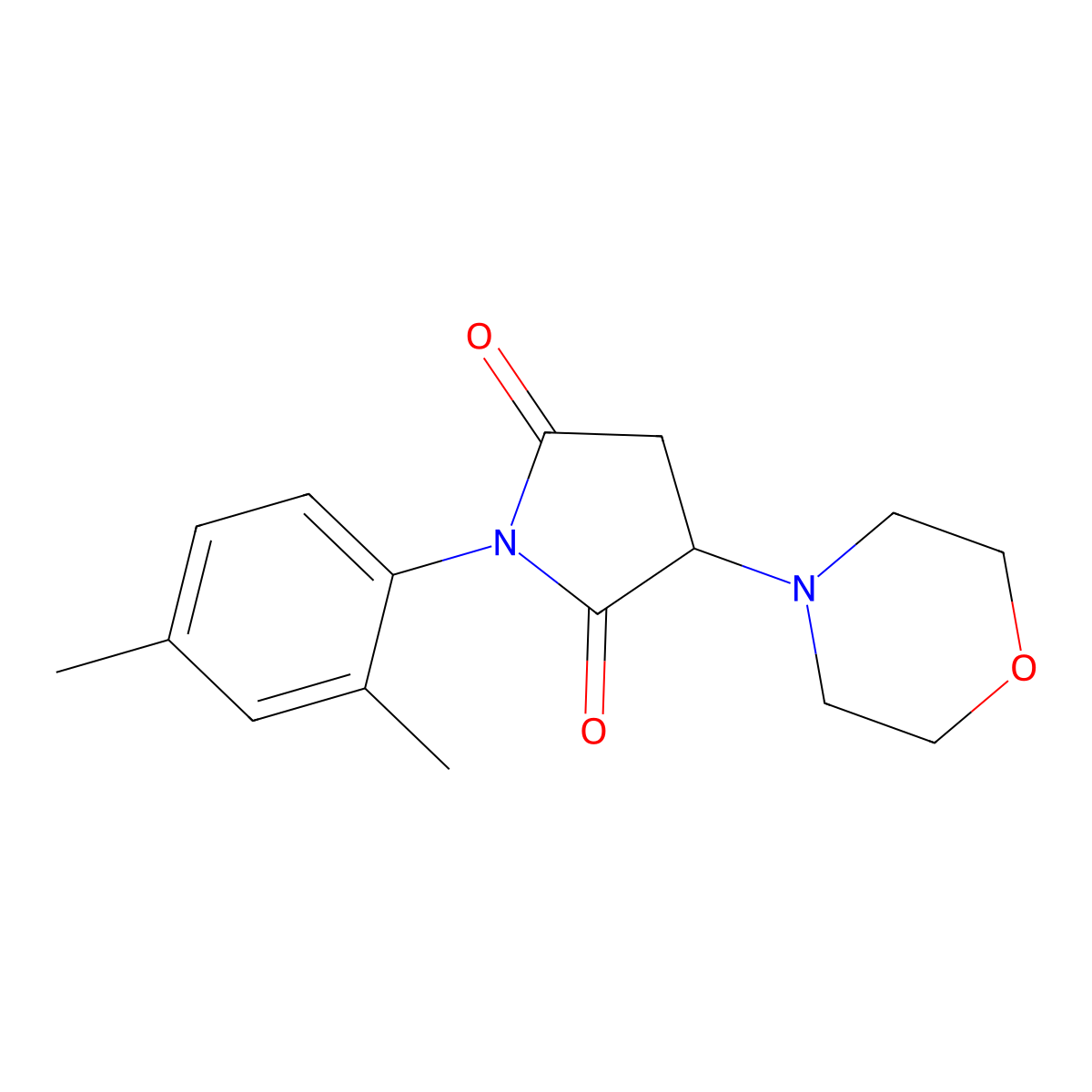 1-(2,4-Dimethylphenyl)-3-morpholin-4-ylazolidine-2,5-dione molecular structure, CAS 727983-27-9