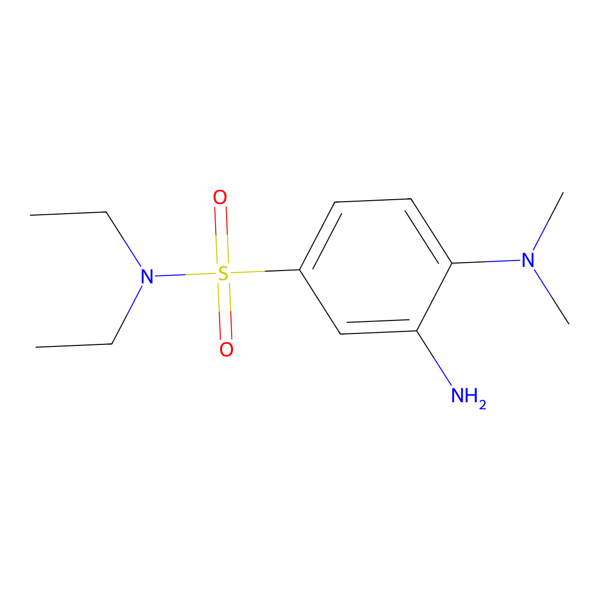 3-amino-4-(dimethylamino)-N,N-diethylbenzene-1-sulfonamide molecular structure, CAS 727983-36-0