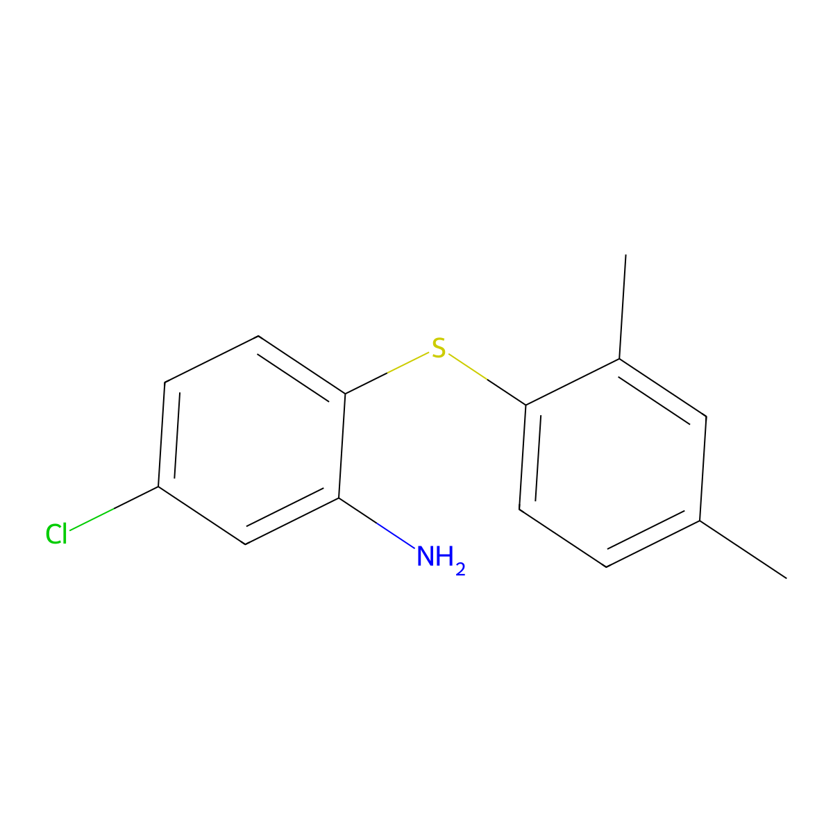 5-Chloro-2-((2,4-dimethylphenyl)sulfanyl)aniline molecular structure, CAS 727983-41-7