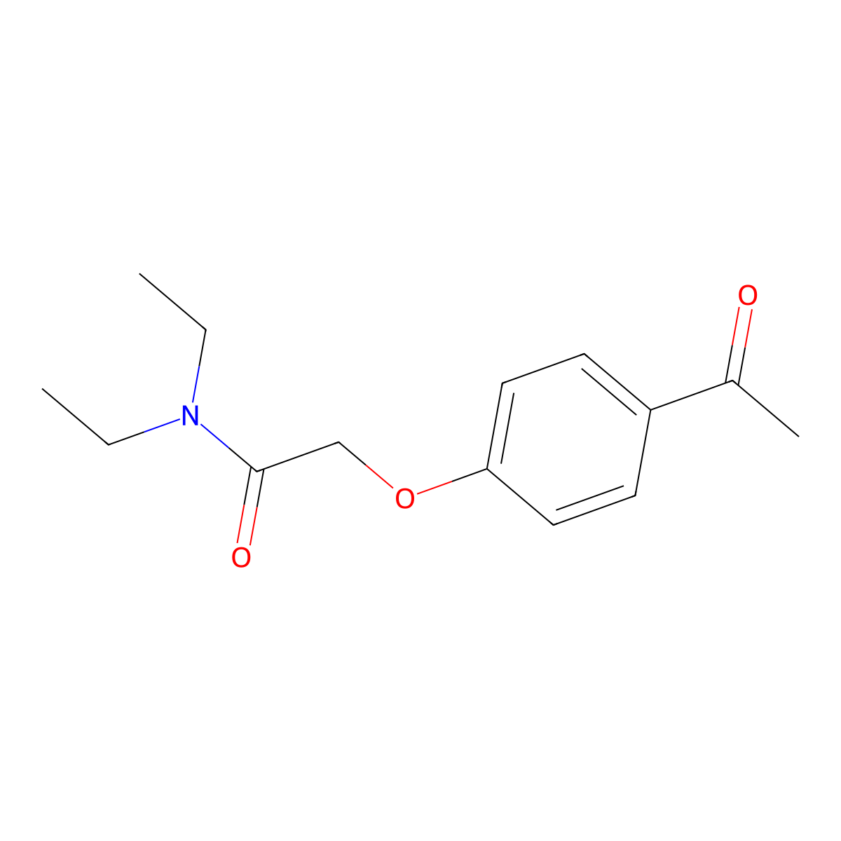 2-(4-acetylphenoxy)-N,N-diethylacetamide molecular structure, CAS 727983-43-9