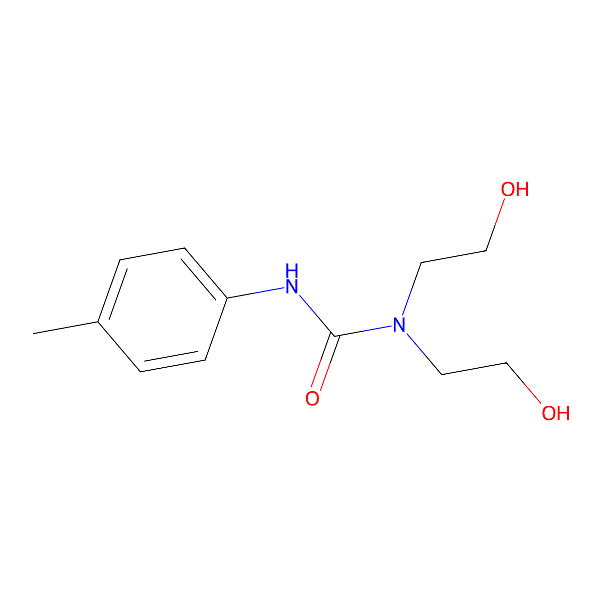 1,1-Bis(2-hydroxyethyl)-3-(p-tolyl)urea molecular structure, CAS 727988-22-9
