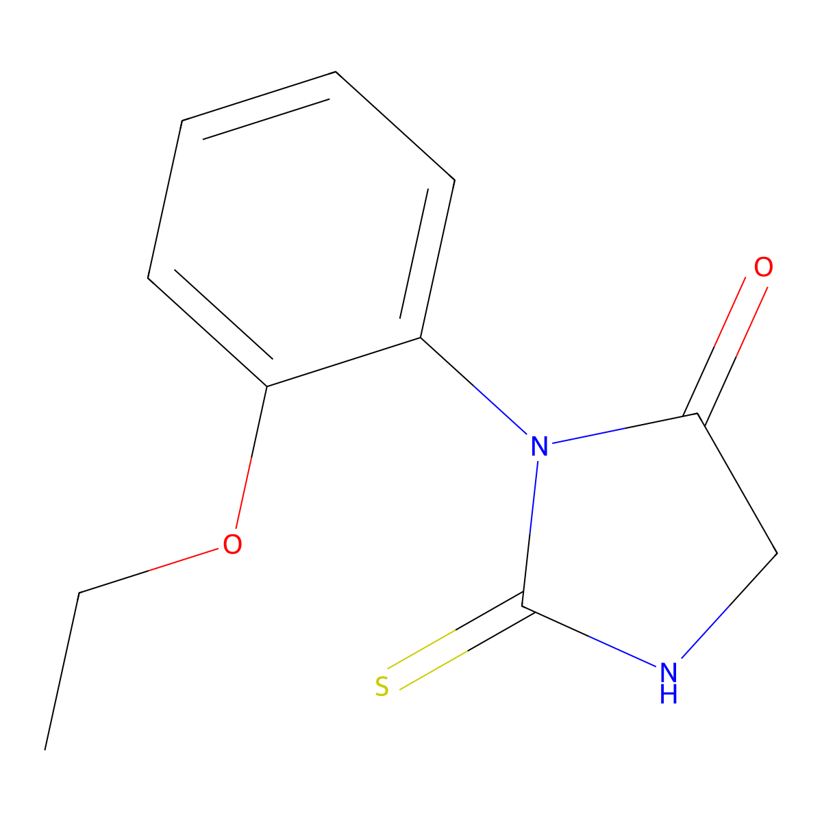 3-(2-Ethoxyphenyl)-2-thioxoimidazolidin-4-one molecular structure, CAS 72799-34-9