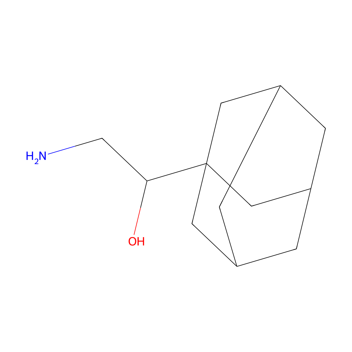 1-(1-Adamantyl)-2-aminoethanol molecular structure, CAS 72799-71-4