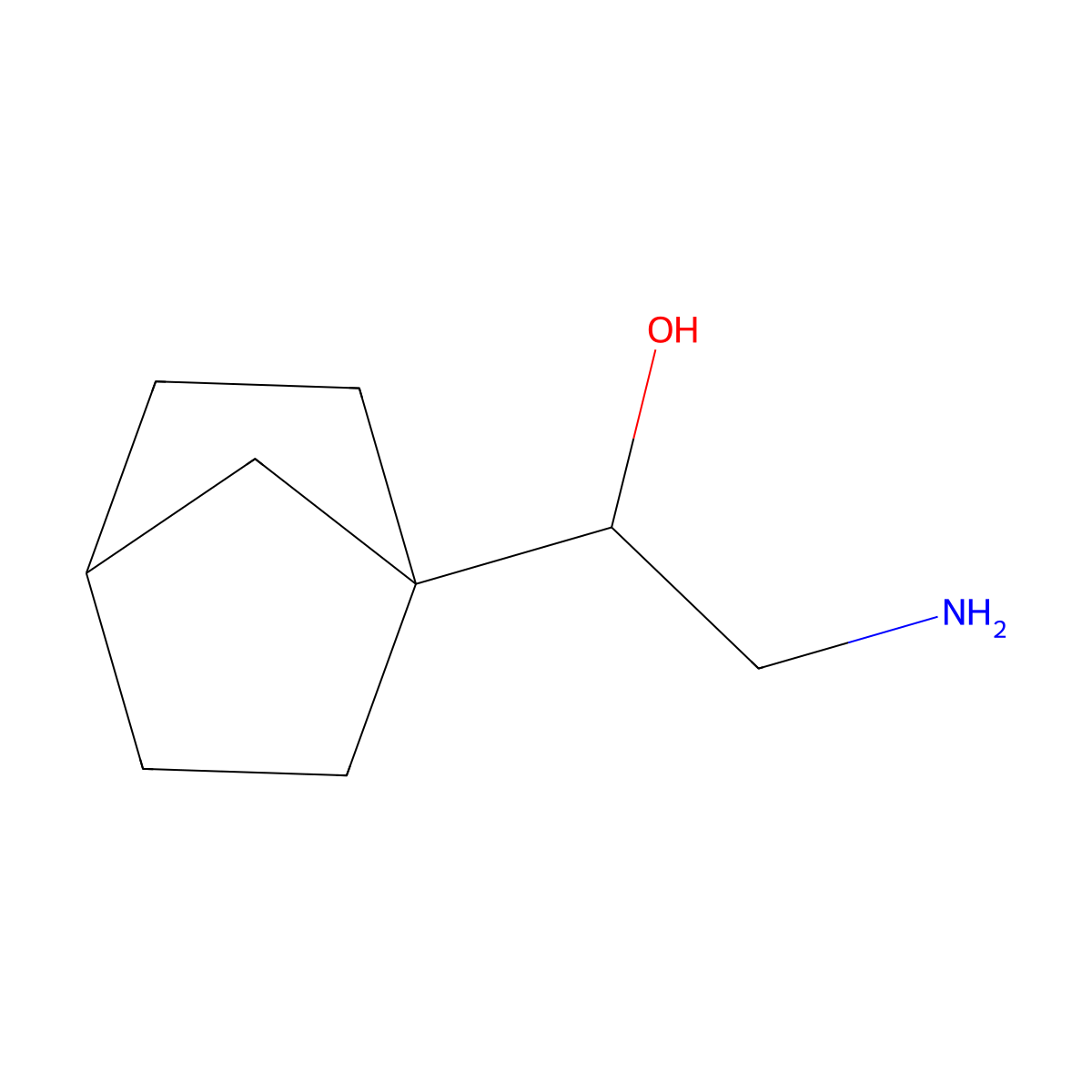 2-Amino-1-{bicyclo[2.2.1]heptan-1-yl}ethan-1-ol molecular structure, CAS 72799-75-8