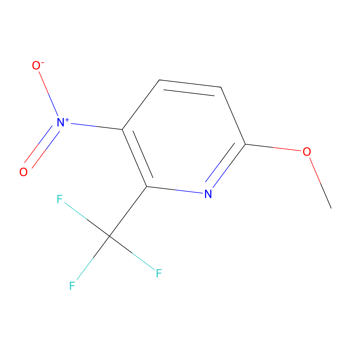 6-Methoxy-3-nitro-2-(trifluoromethyl)pyridine molecular structure, CAS 727993-33-1