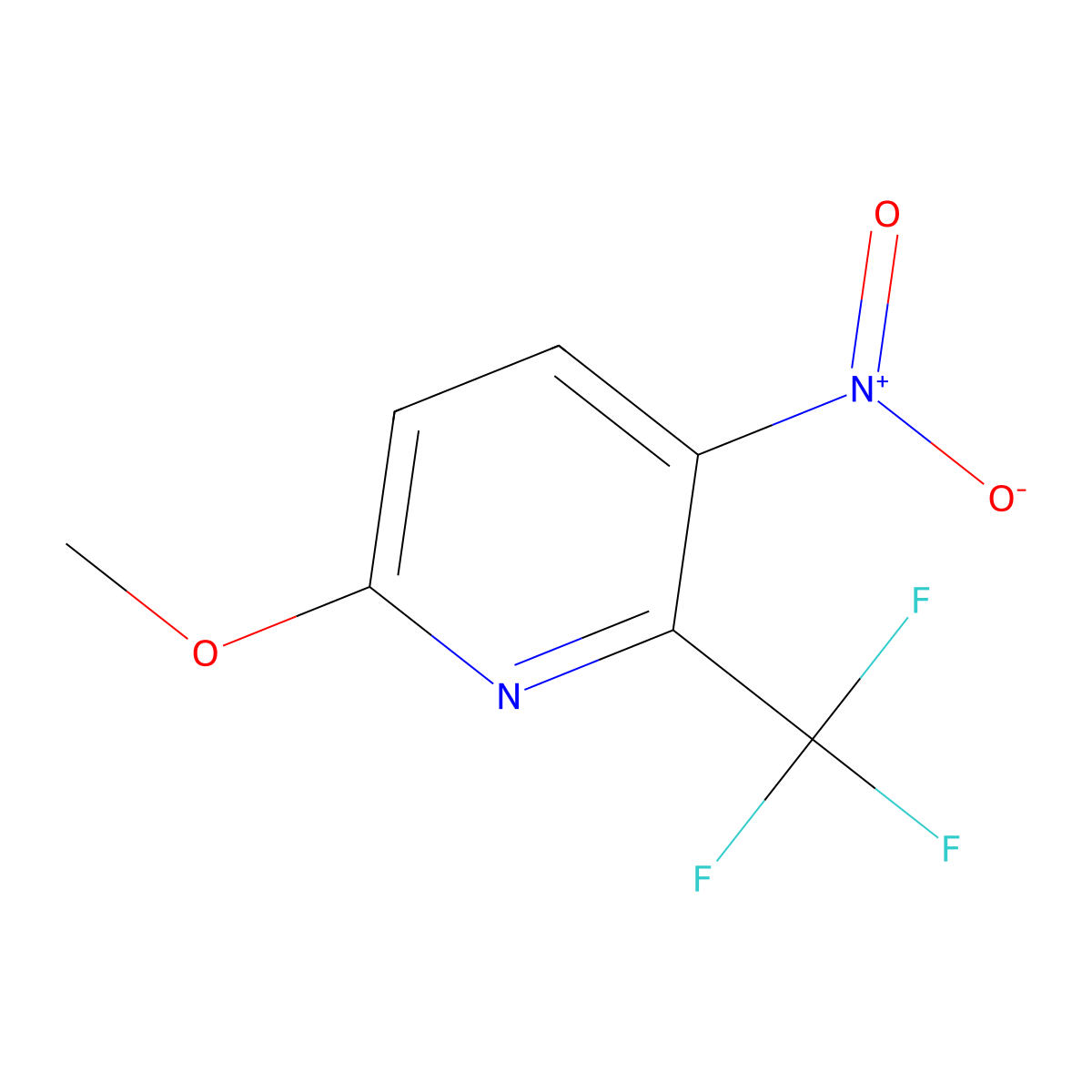 6-Methoxy-3-nitro-2-(trifluoromethyl)pyridine molecular structure, CAS 727993-33-1