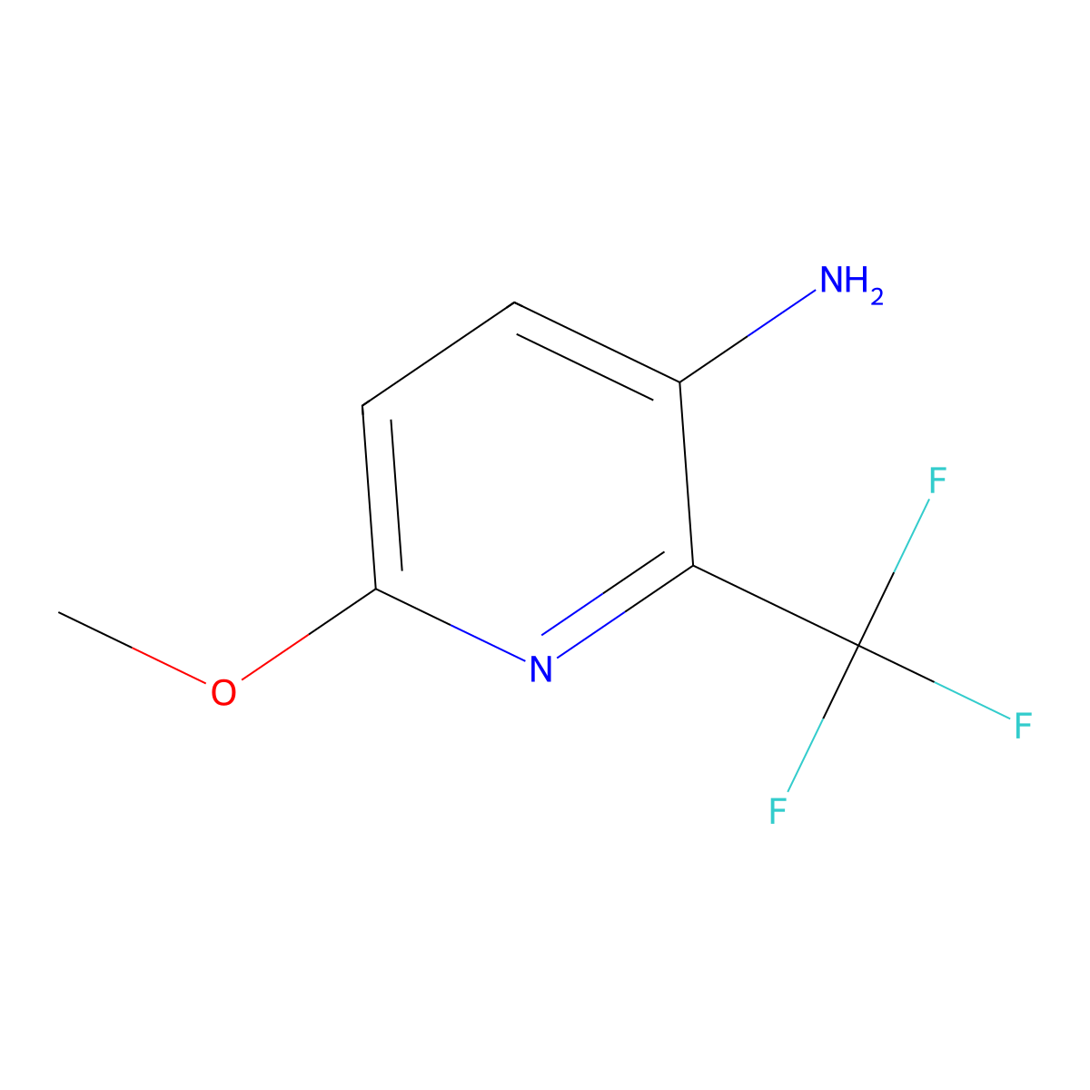 6-Methoxy-2-(trifluoromethyl)pyridin-3-amine molecular structure, CAS 727993-34-2