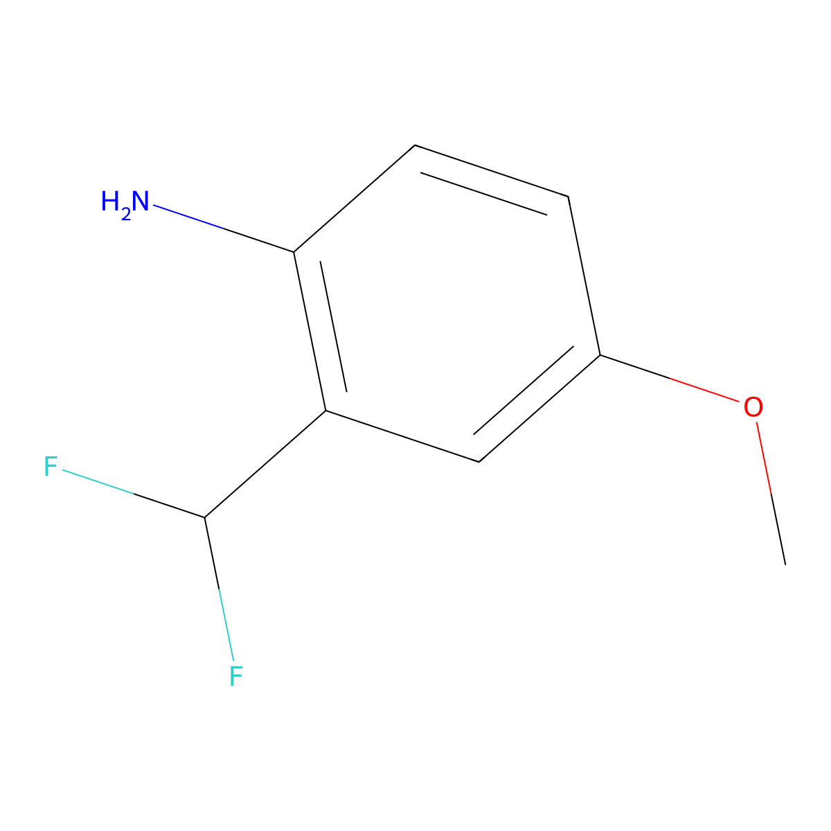 2-(Difluoromethyl)-4-methoxyaniline molecular structure, CAS 727993-36-4
