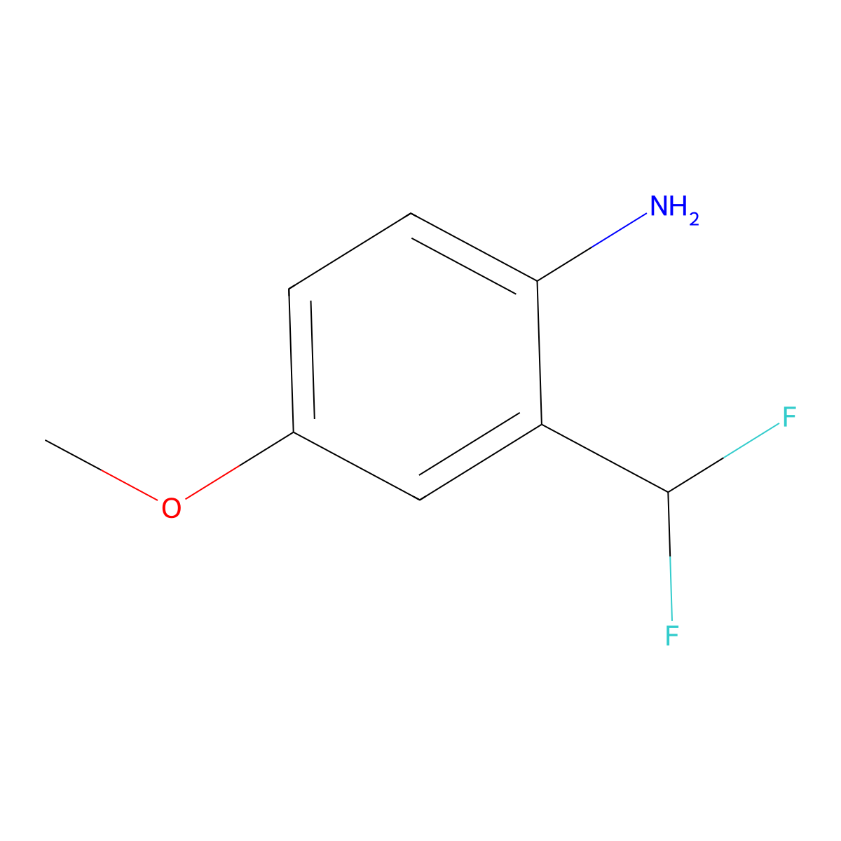 2-(Difluoromethyl)-4-methoxyaniline molecular structure, CAS 727993-36-4