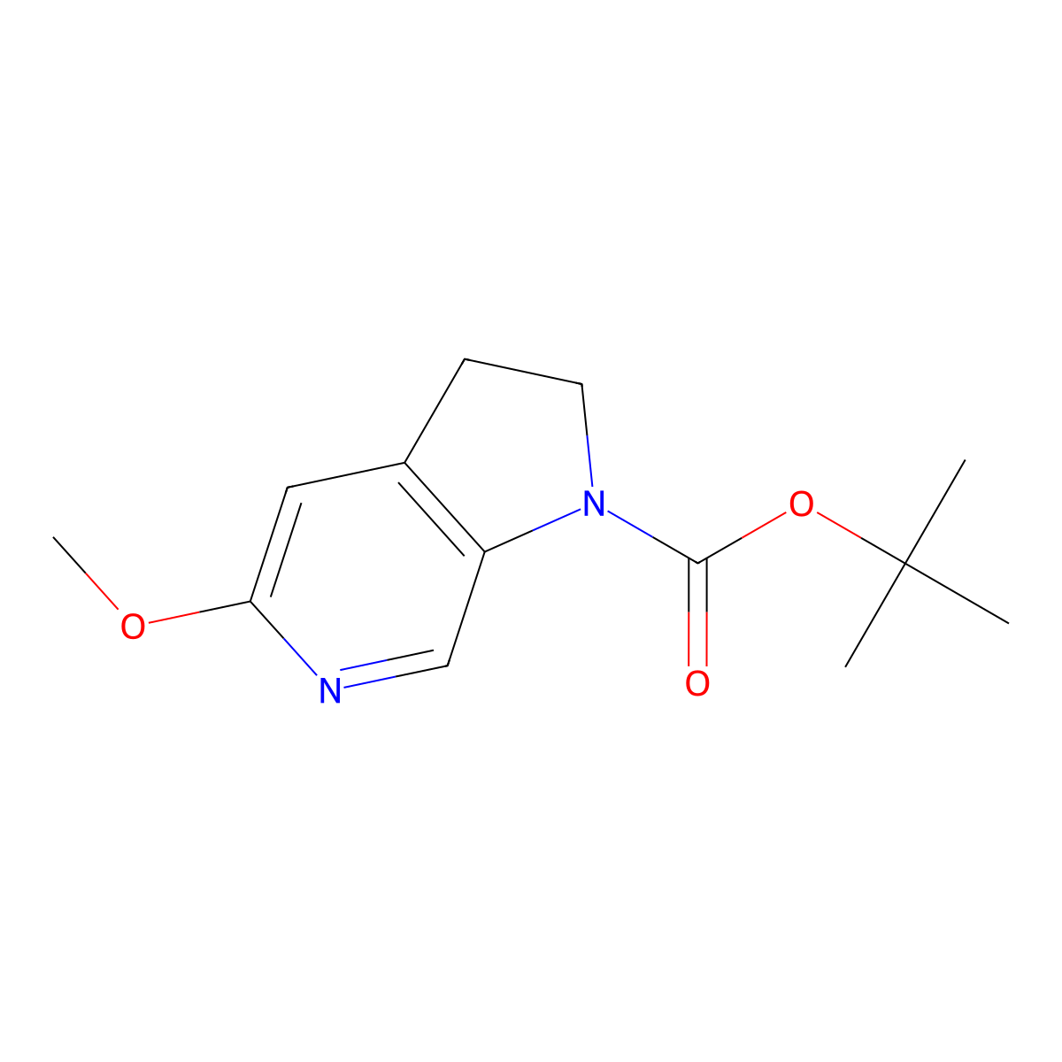 tert-butyl 5-methoxy-2,3-dihydro-1H-pyrrolo[2,3-c]pyridine-1-carboxylate molecular structure, CAS 727993-74-0