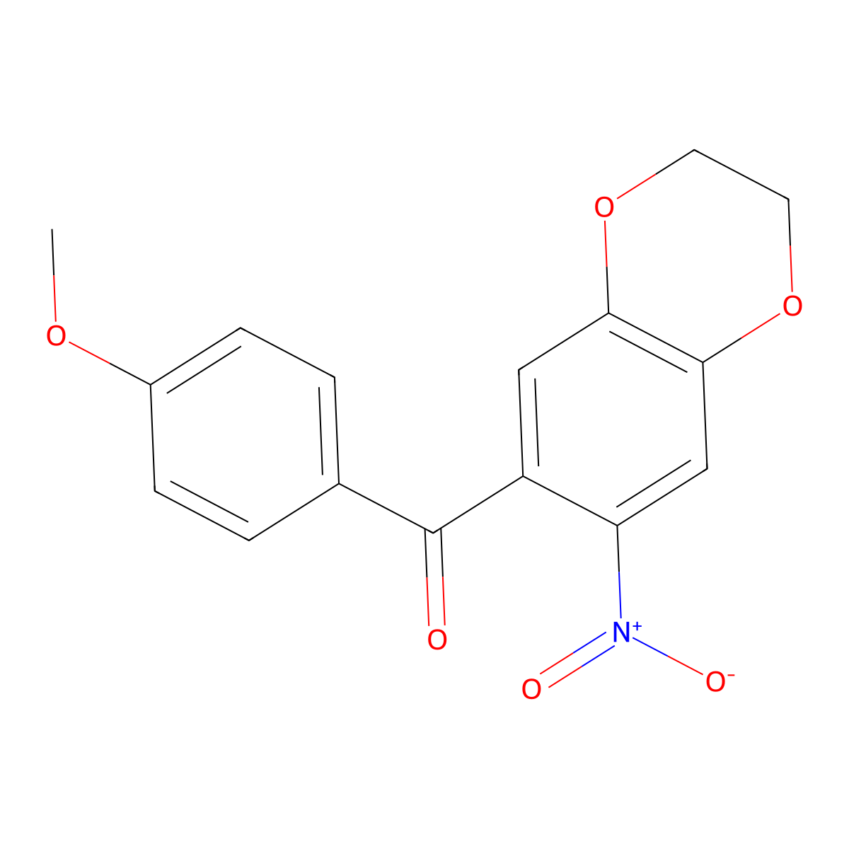 (4-Methoxyphenyl)(7-nitro-2,3-dihydro-1,4-benzodioxin-6-yl)methanone molecular structure, CAS 727994-83-4
