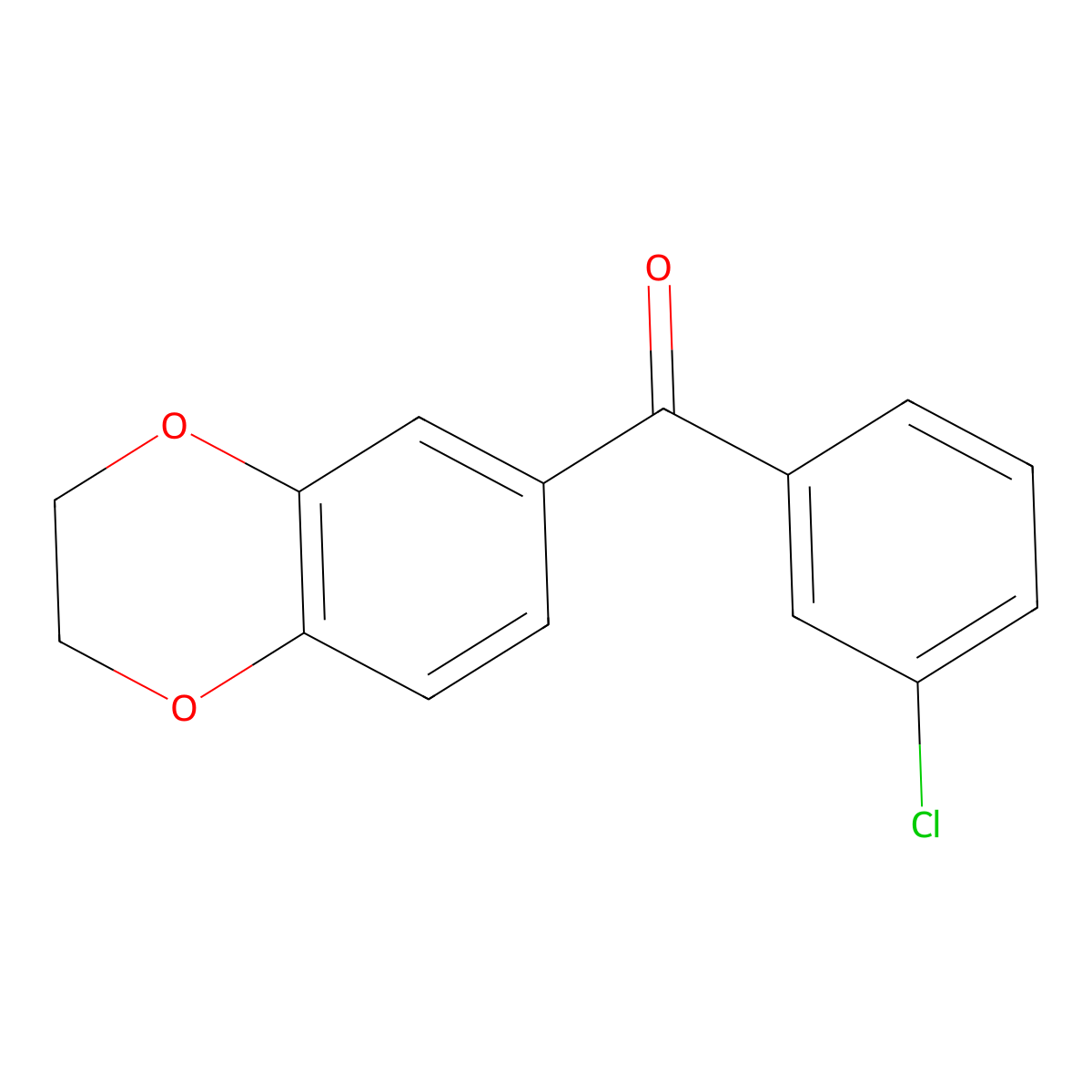 3-Chloro-3',4'-(ethylenedioxy)benzophenone molecular structure, CAS 727994-89-0