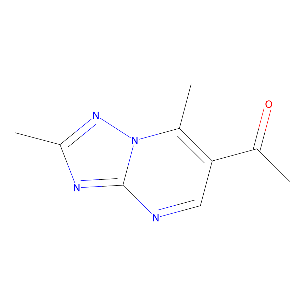 1-(2,7-Dimethyl-[1,2,4]triazolo[1,5-a]pyrimidin-6-yl)ethanone molecular structure, CAS 727997-38-8