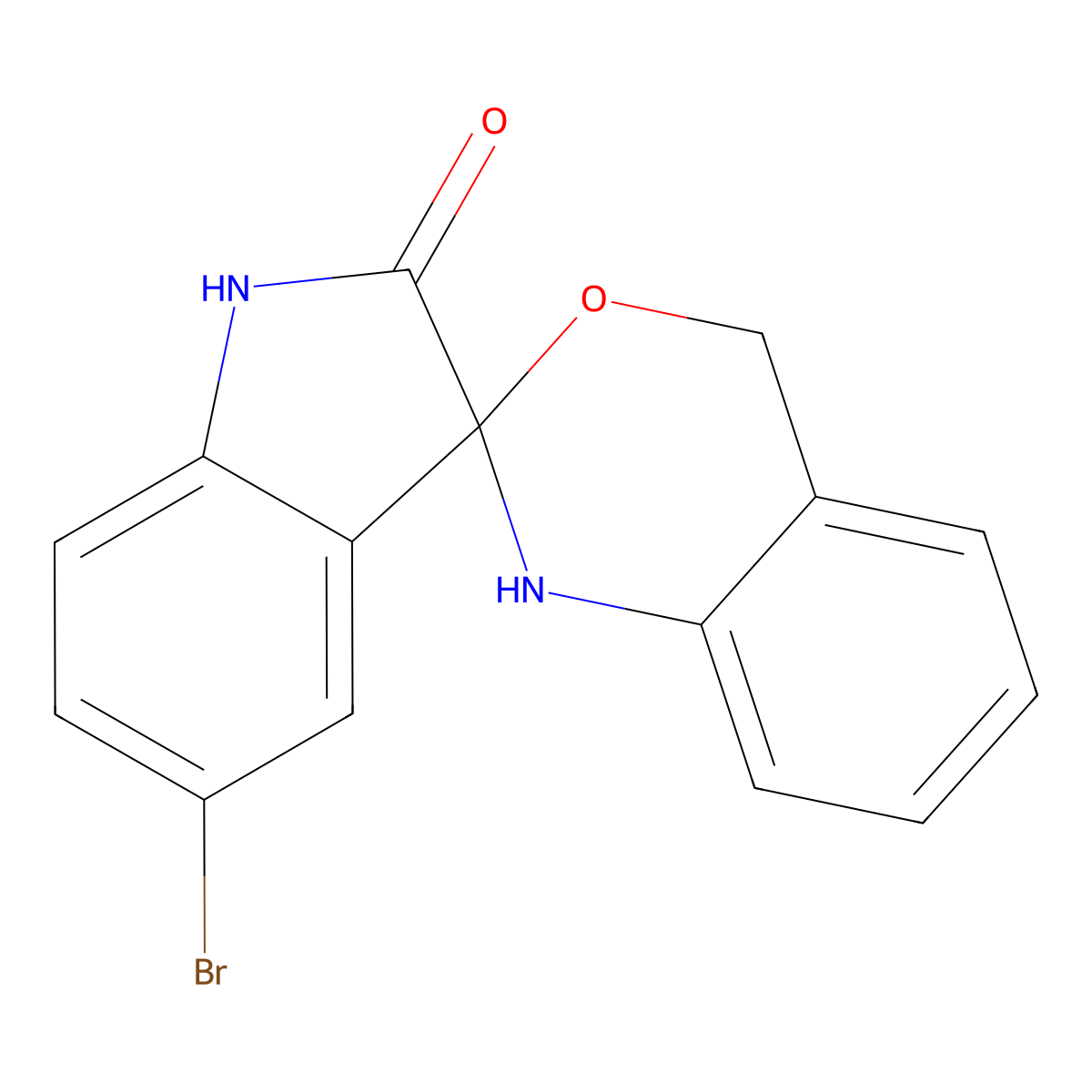 5'-bromo-1,4-dihydrospiro[3,1-benzoxazine-2,3'-indol]-2'(1'H)-one molecular structure, CAS 727997-41-3