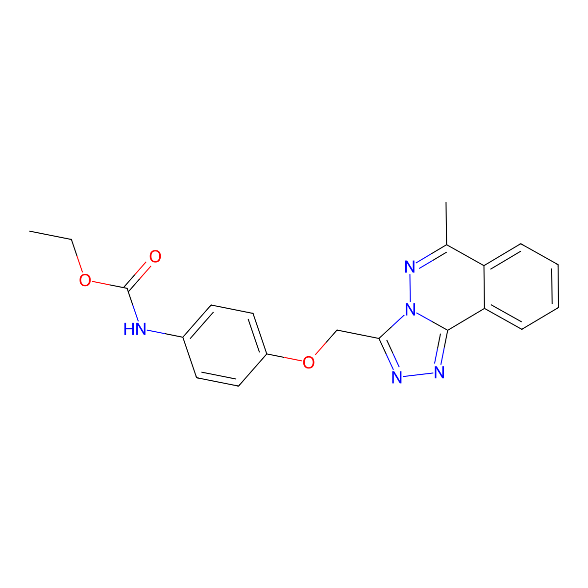 Ethyl {4-[(6-methyl[1,2,4]triazolo[3,4-a]phthalazin-3-yl)methoxy]phenyl}carbamate molecular structure, CAS 727999-74-8