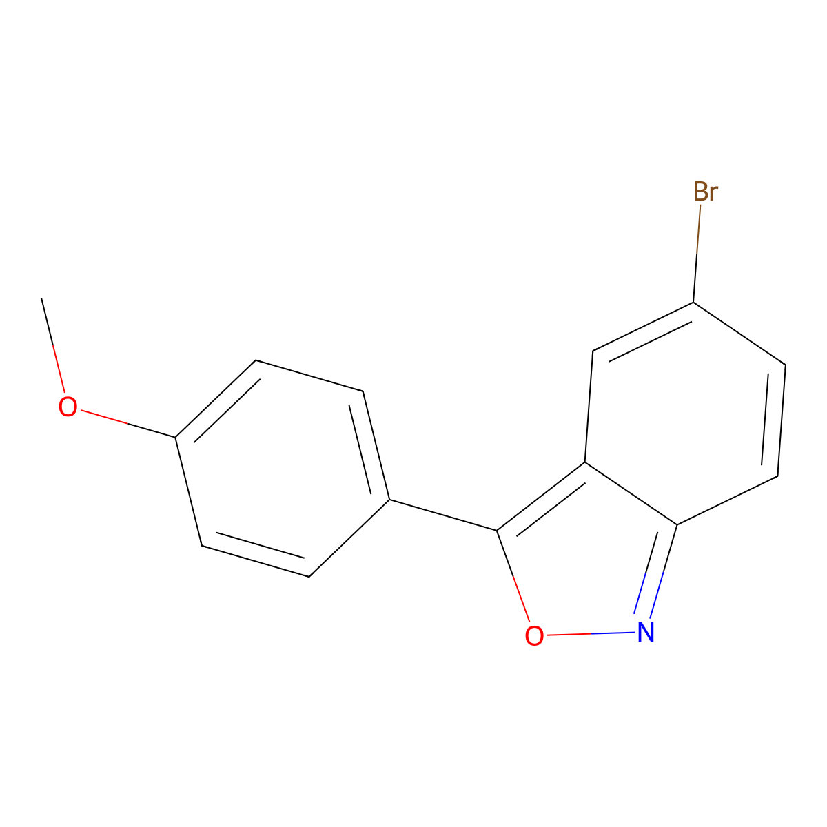5-Bromo-3-(4-methoxyphenyl)-2,1-benzisoxazole molecular structure, CAS 728-21-2