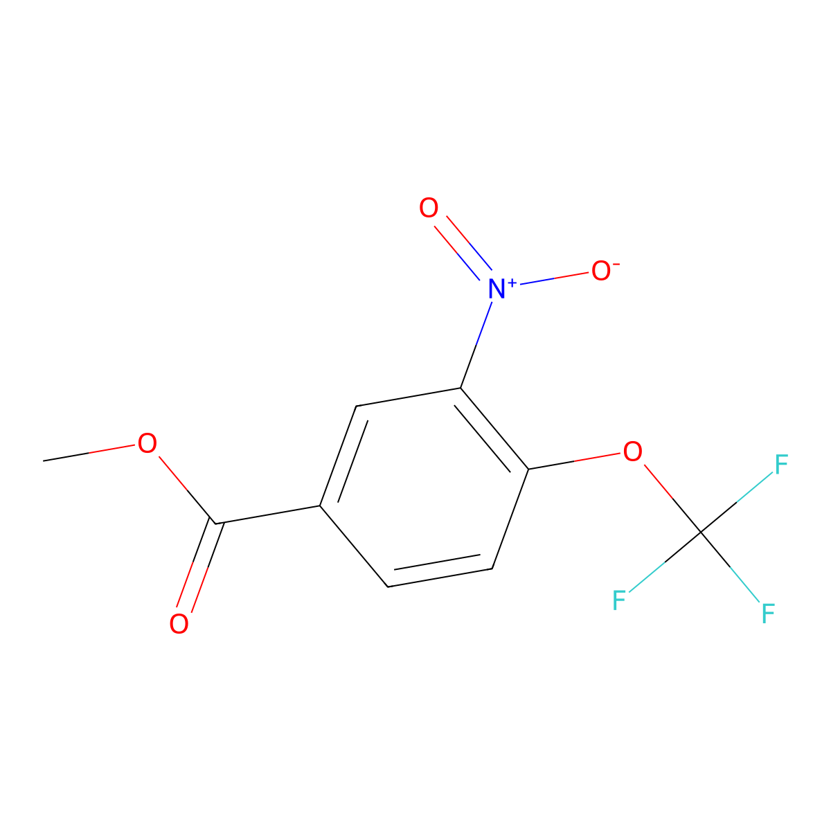 Methyl 3-nitro-4-(trifluoromethoxy)benzoate molecular structure, CAS 728-54-1