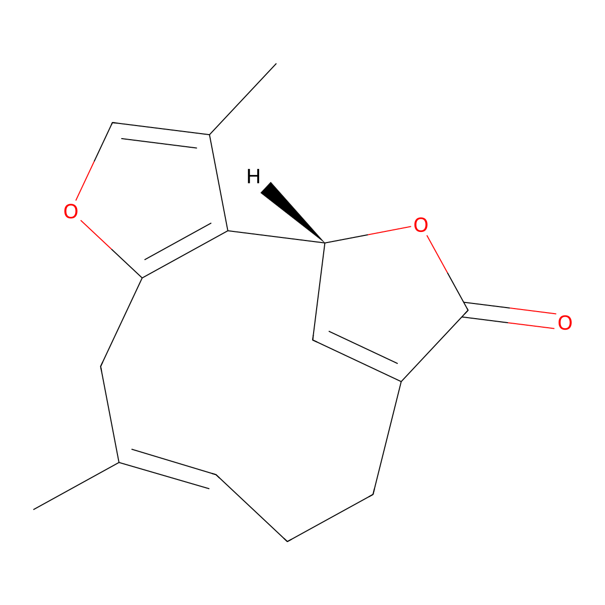 Linderalactone molecular structure, CAS 728-61-0