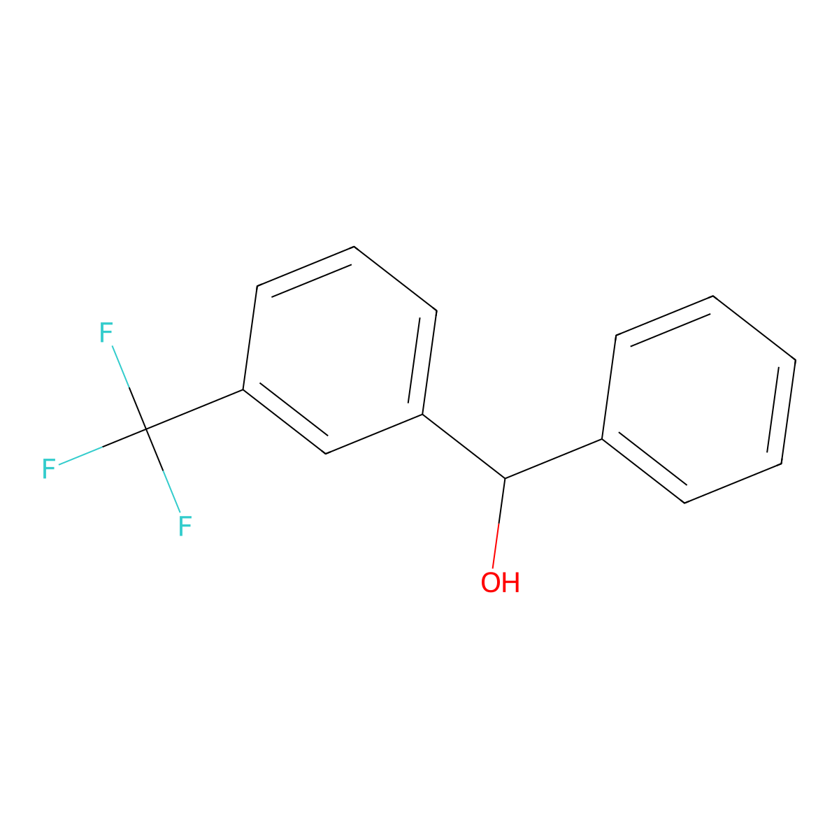 3-(Trifluoromethyl)benzhydrol molecular structure, CAS 728-80-3