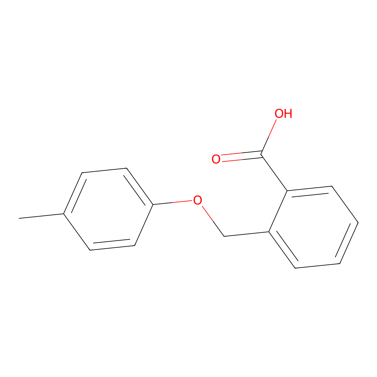 2-[(4-Methylphenoxy)methyl]benzoic acid molecular structure, CAS 728-97-2