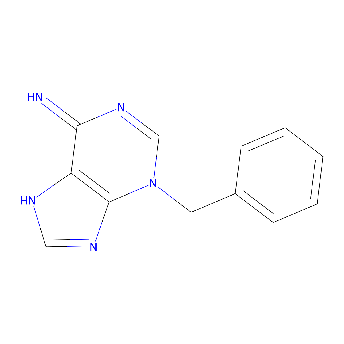 3-Benzyladenine molecular structure, CAS 7280-81-1