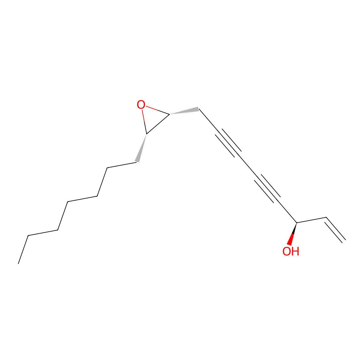 Panaxydol molecular structure, CAS 72800-72-7