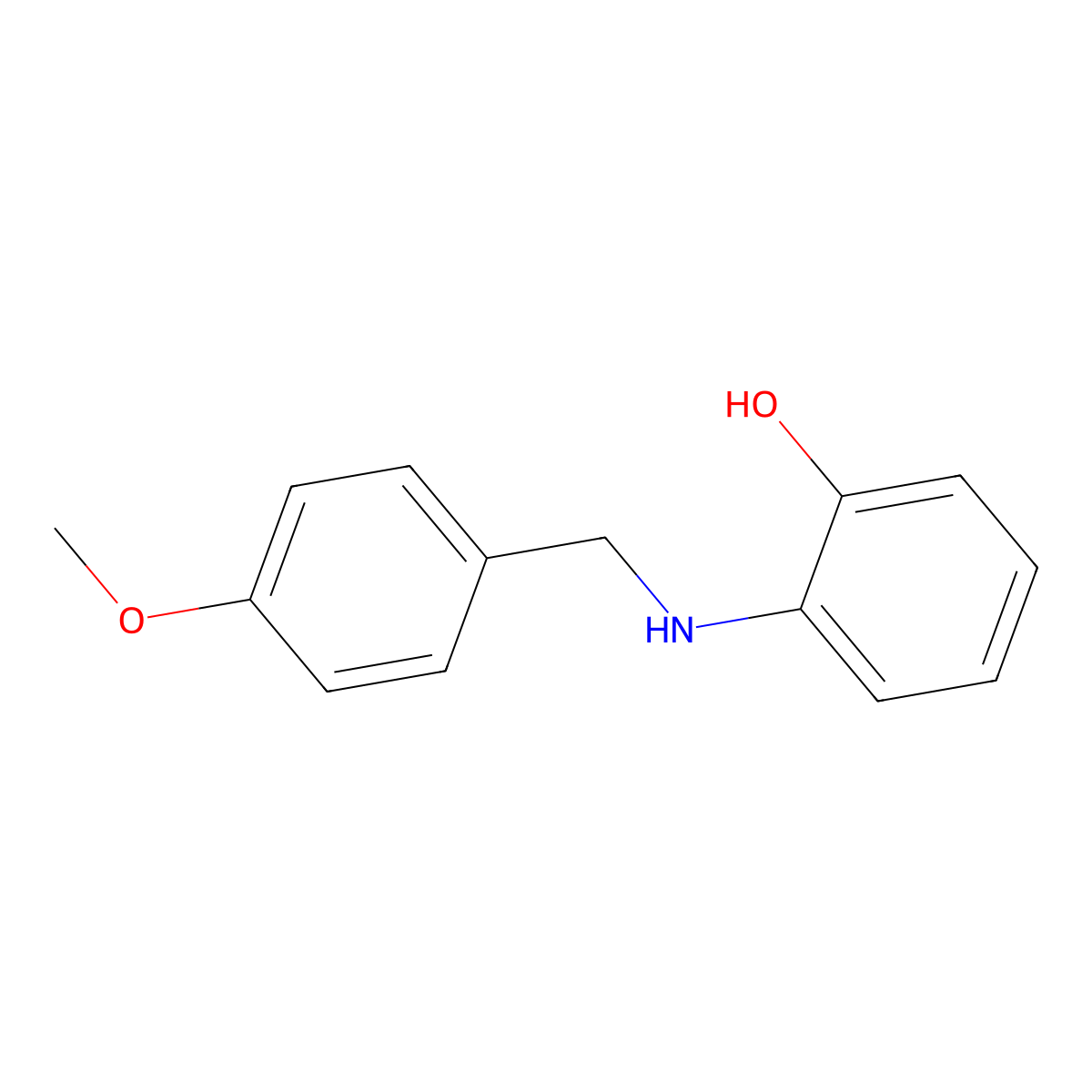 2-[(4-Methoxybenzyl)amino]phenol molecular structure, CAS 728000-06-4