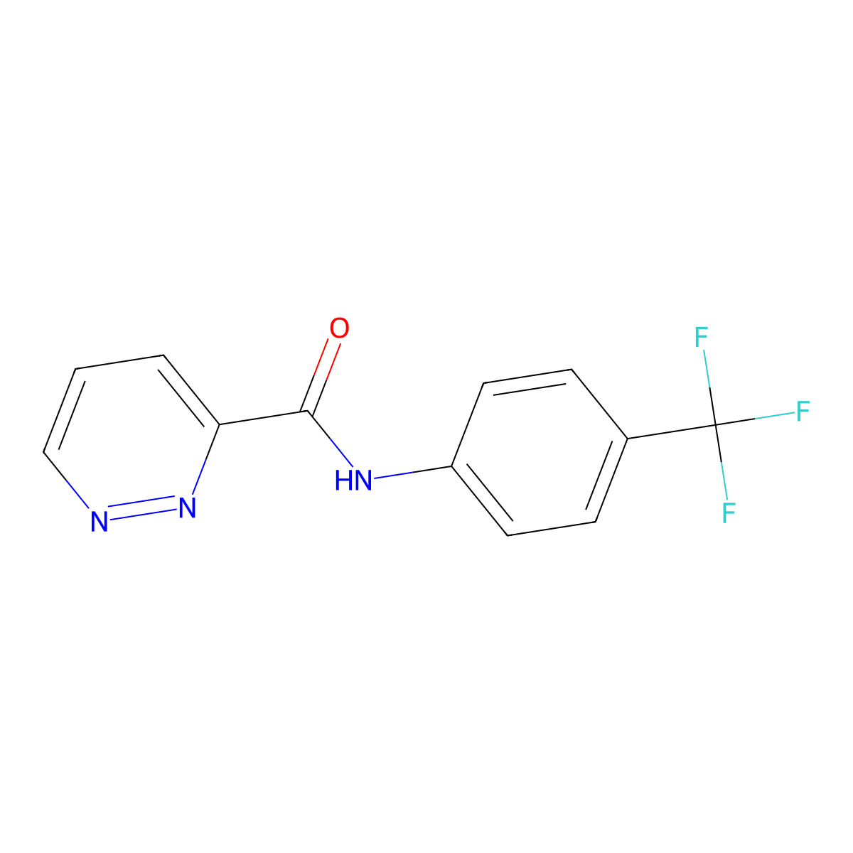 N-[4-(trifluoromethyl)phenyl]pyridazine-3-carboxamide molecular structure, CAS 728000-42-8