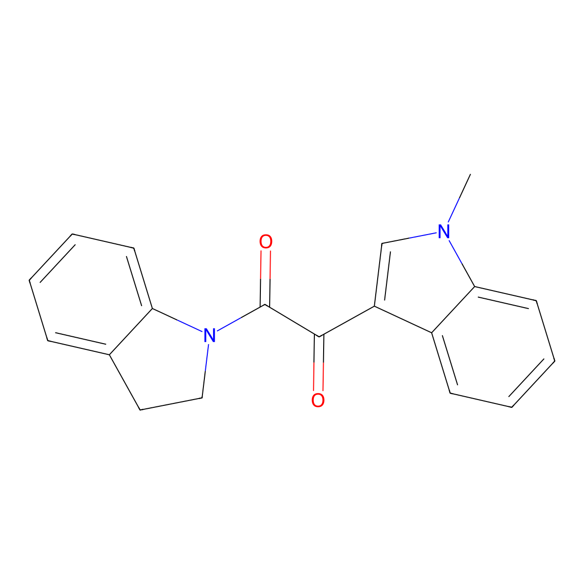 1-(2,3-Dihydroindol-1-yl)-2-(1-methylindol-3-yl)ethane-1,2-dione molecular structure, CAS 728001-84-1