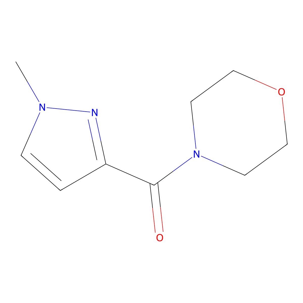(1-methyl-1H-pyrazol-3-yl)(morpholino)methanone molecular structure, CAS 728003-78-9