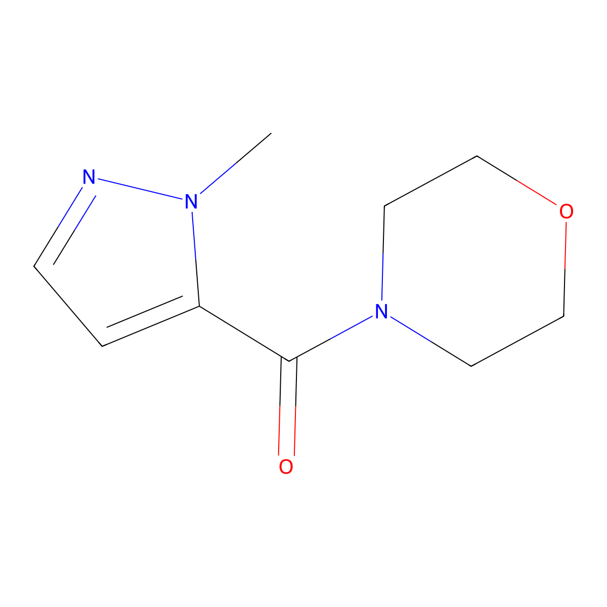 (1-methyl-1H-pyrazol-5-yl)(morpholino)methanone molecular structure, CAS 728003-80-3