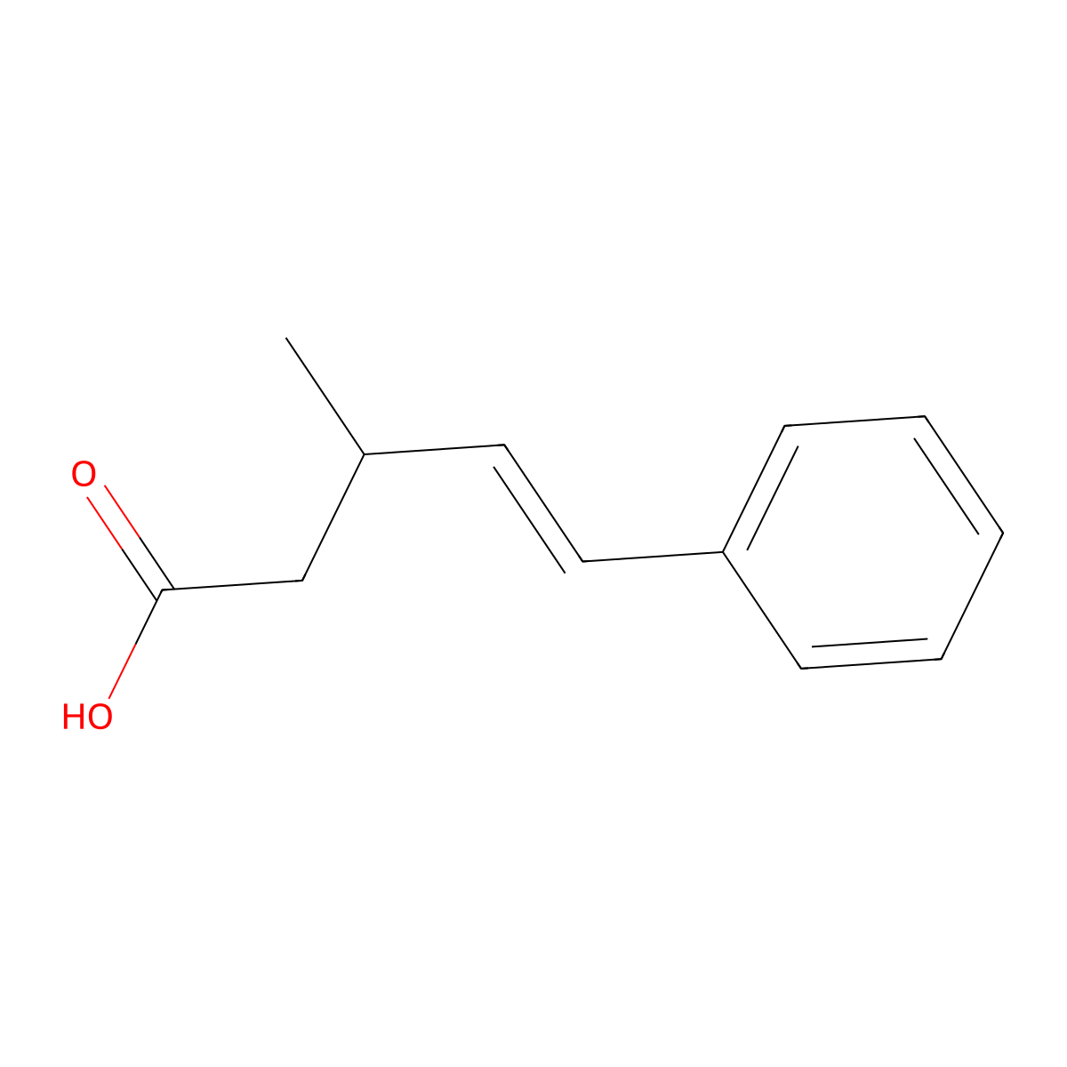 (4E)-3-methyl-5-phenylpent-4-enoic acid molecular structure, CAS 728003-93-8