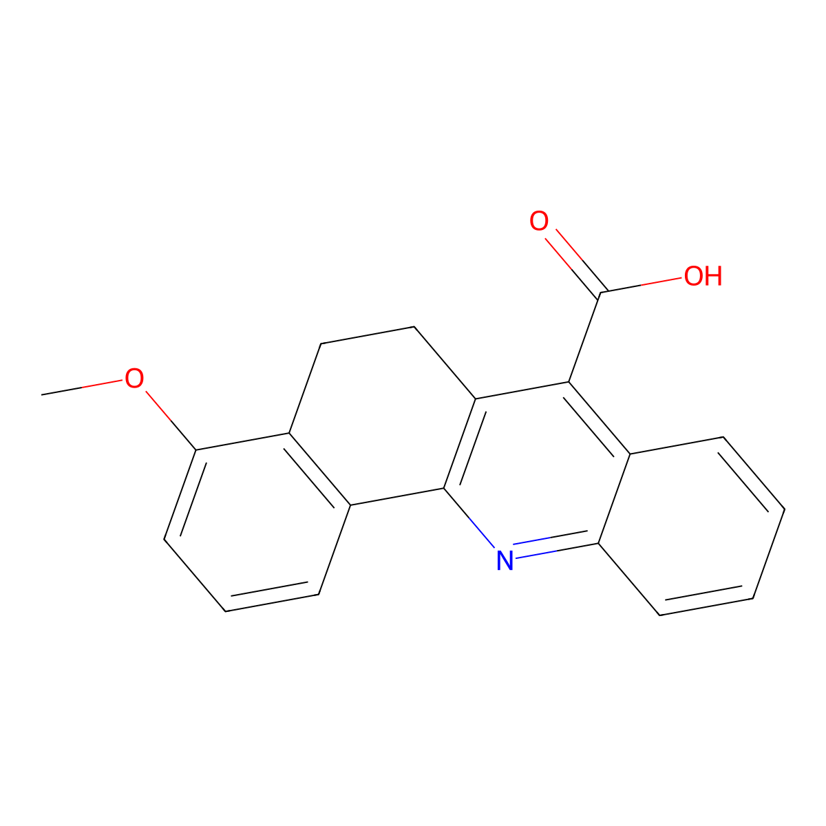 4-Methoxy-5,6-dihydrobenzo[c]acridine-7-carboxylic acid molecular structure, CAS 728012-69-9
