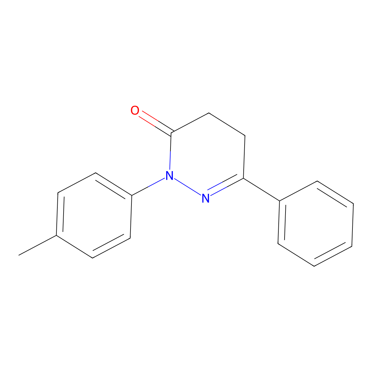 2-(4-methylphenyl)-6-phenyl-4,5-dihydro-3(2H)-pyridazinone molecular structure, CAS 728013-88-5
