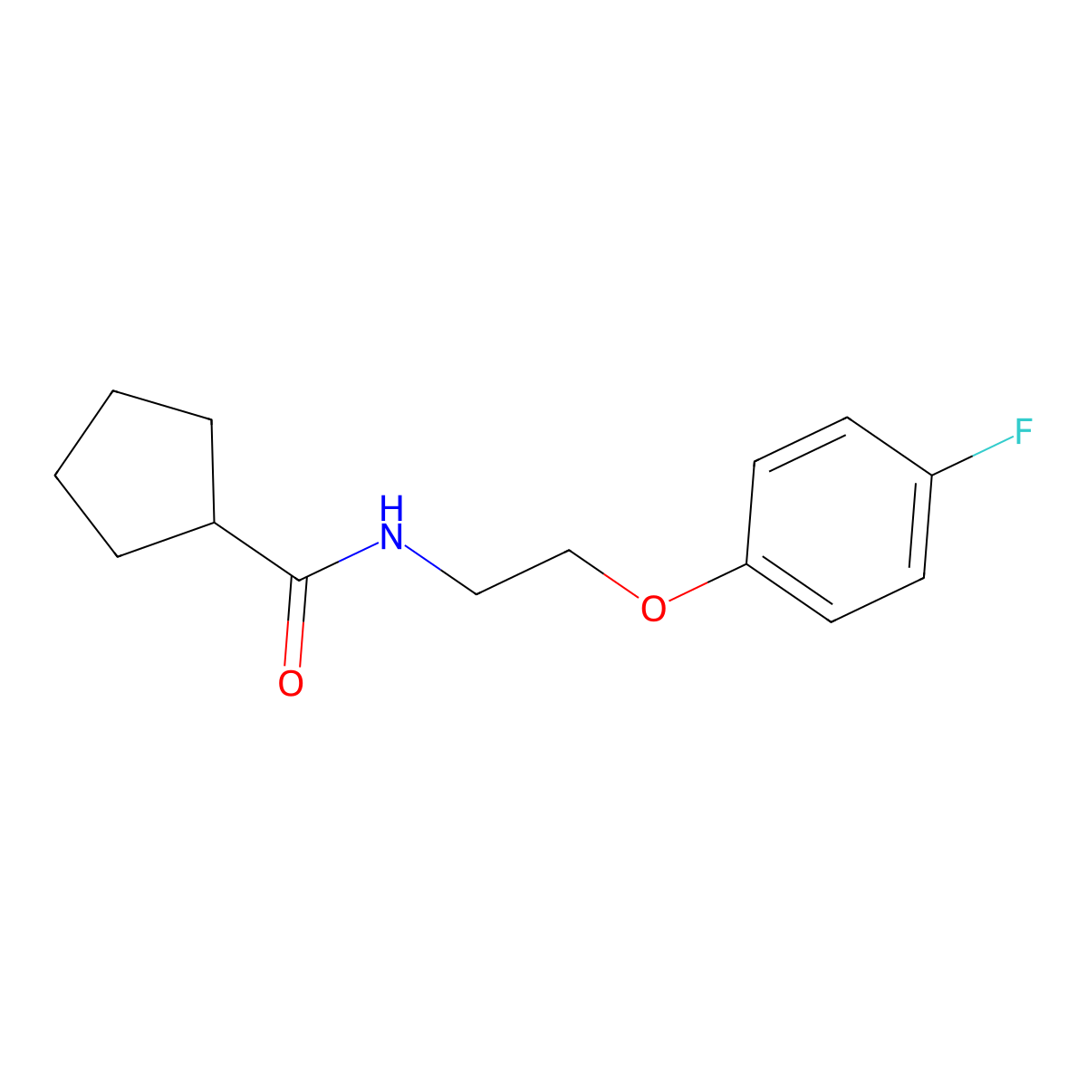 N-[2-(4-fluorophenoxy)ethyl]cyclopentanecarboxamide molecular structure, CAS 728014-19-5