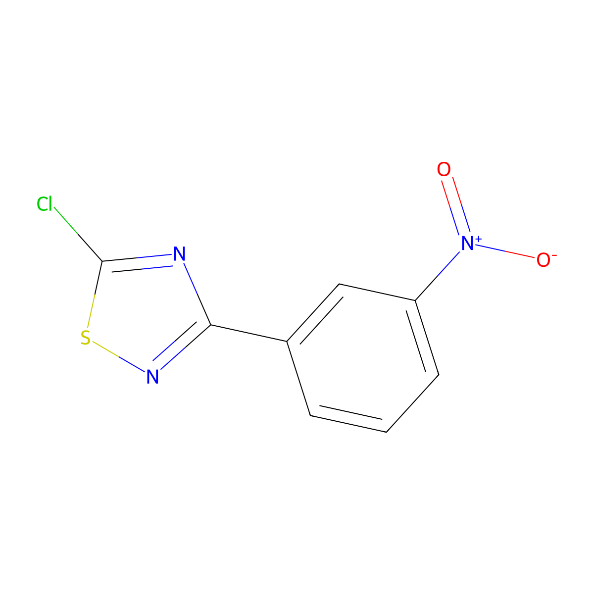 5-Chloro-3-(3-nitrophenyl)-1,2,4-thiadiazole molecular structure, CAS 72802-02-9