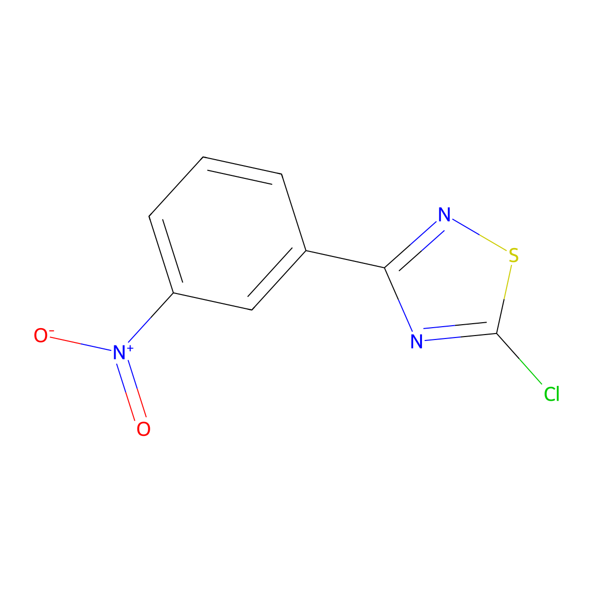 5-Chloro-3-(3-nitrophenyl)-1,2,4-thiadiazole molecular structure, CAS 72802-02-9