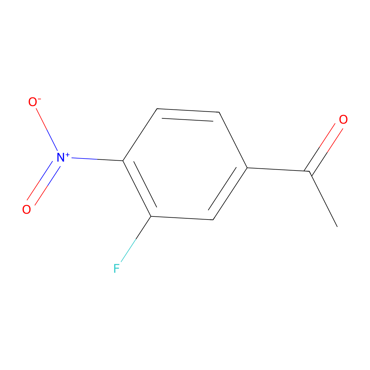 1-(3-Fluoro-4-nitrophenyl)ethanone molecular structure, CAS 72802-25-6
