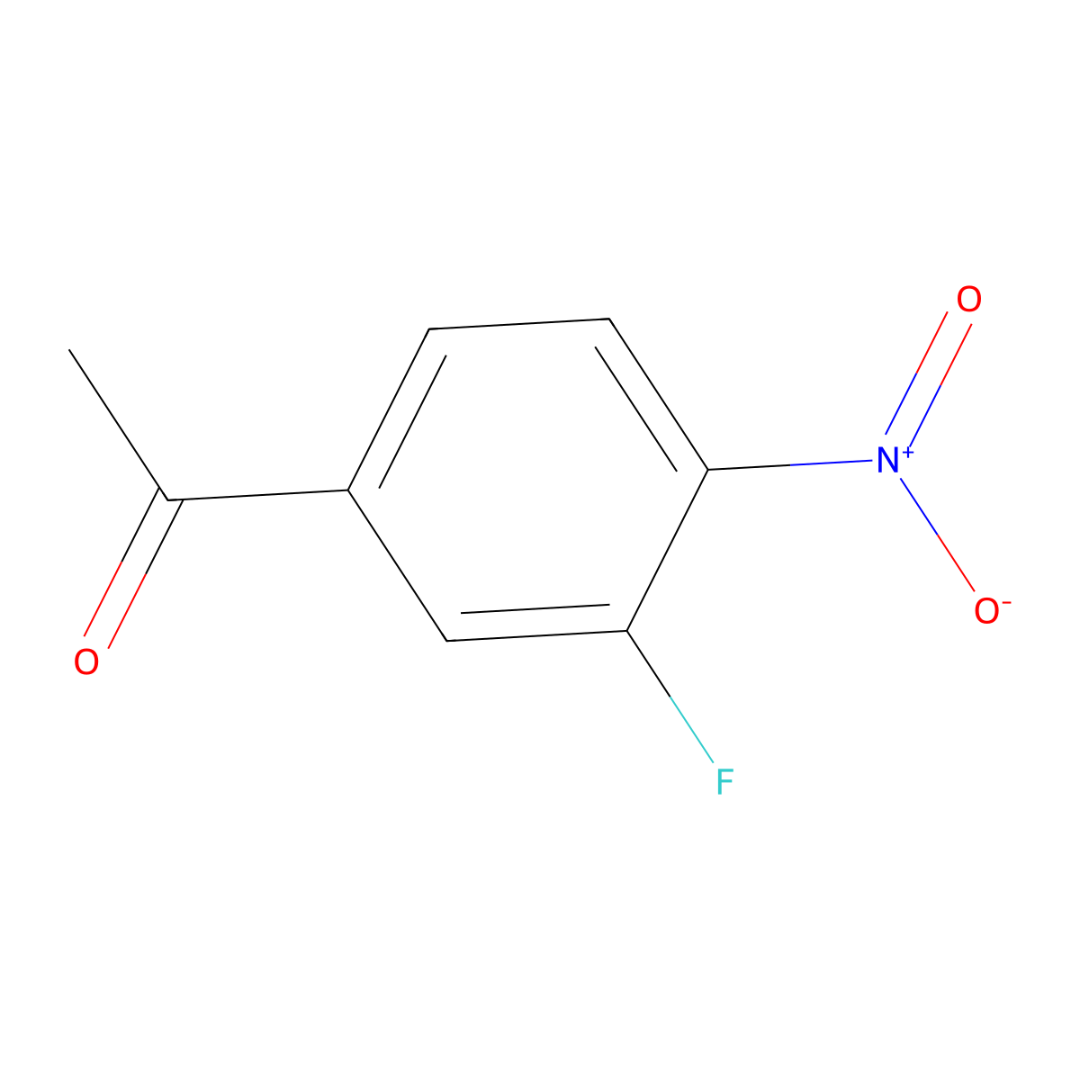 1-(3-Fluoro-4-nitrophenyl)ethanone molecular structure, CAS 72802-25-6