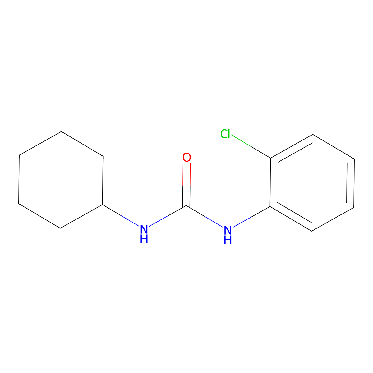 1-(2-Chlorophenyl)-3-cyclohexylurea molecular structure, CAS 72802-44-9