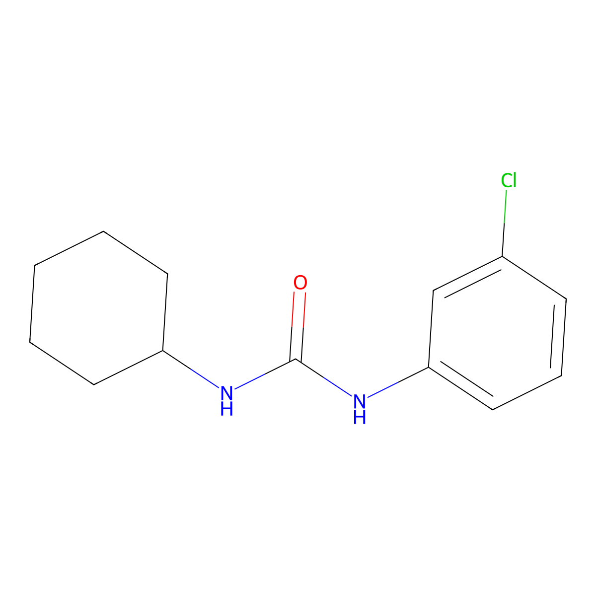1-(3-Chlorophenyl)-3-cyclohexylurea molecular structure, CAS 72802-45-0