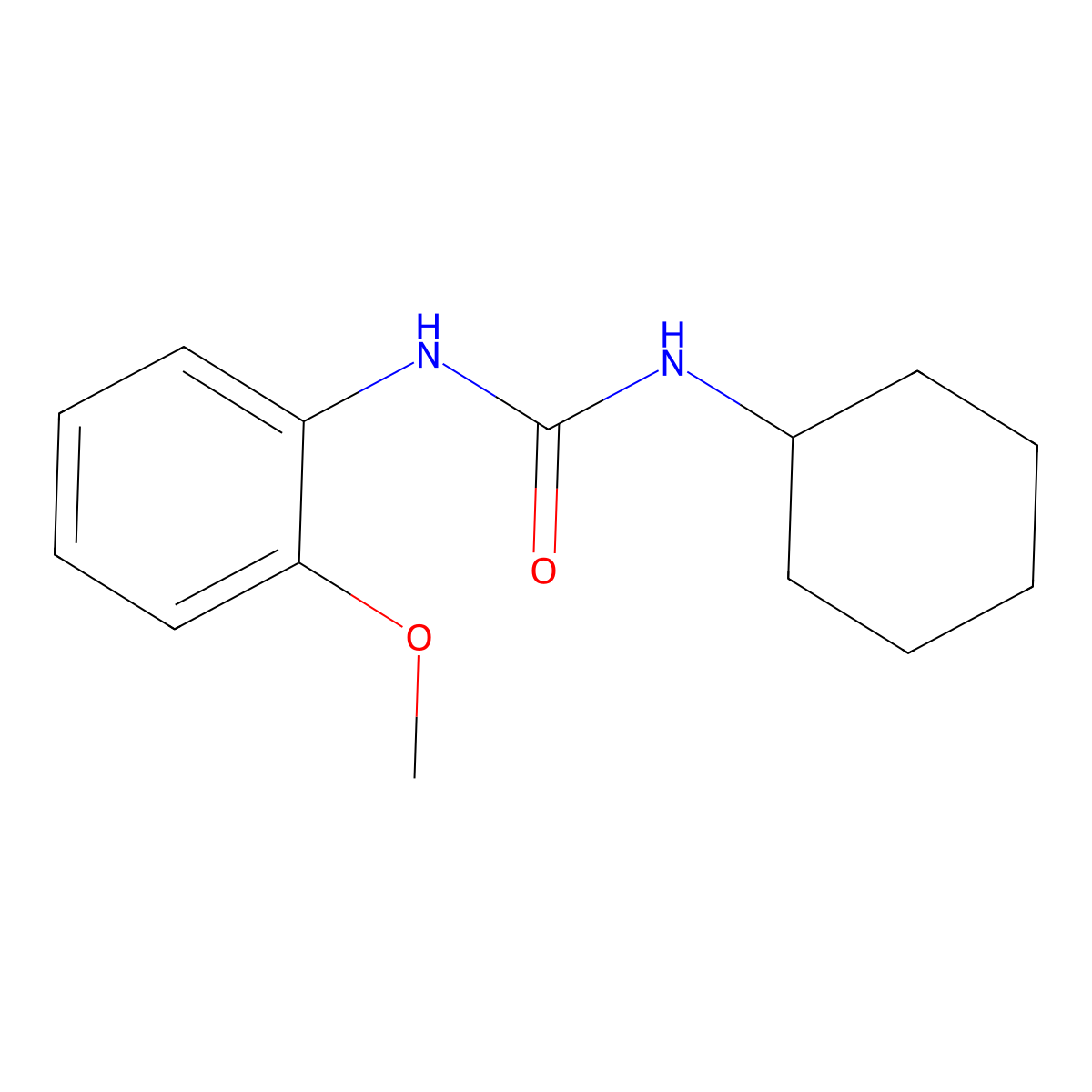 1-Cyclohexyl-3-(2-methoxyphenyl)urea molecular structure, CAS 72802-47-2