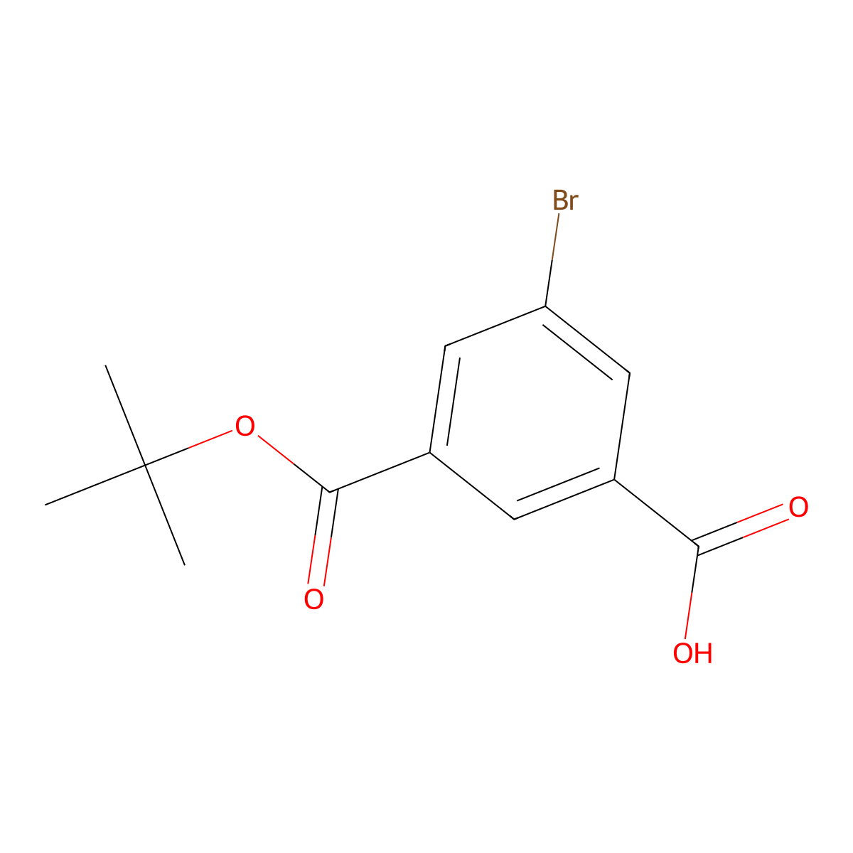 3-Bromo-5-(tert-butoxycarbonyl)benzoic acid molecular structure, CAS 728022-29-5