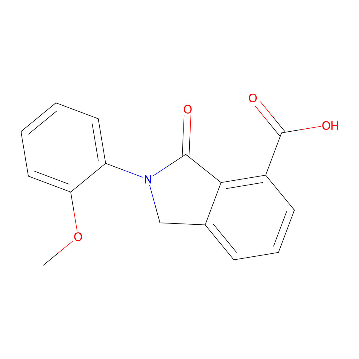 2-(2-Methoxyphenyl)-3-oxoisoindoline-4-carboxylic acid molecular structure, CAS 728024-37-1