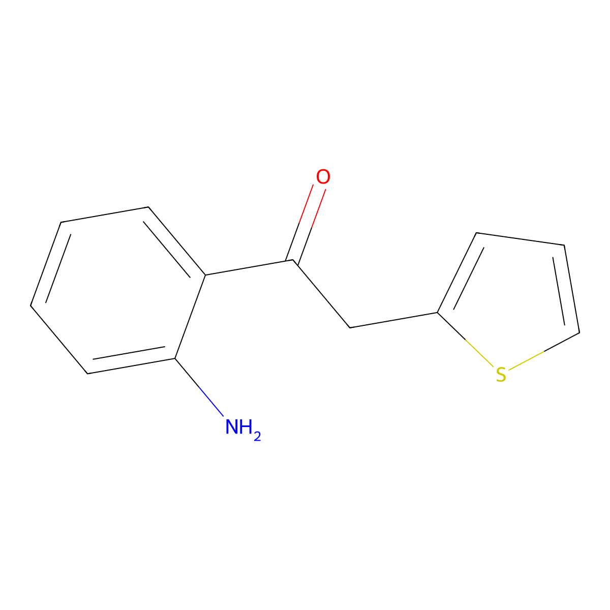 1-(2-Aminophenyl)-2-(2-thienyl)ethanone molecular structure, CAS 728024-43-9