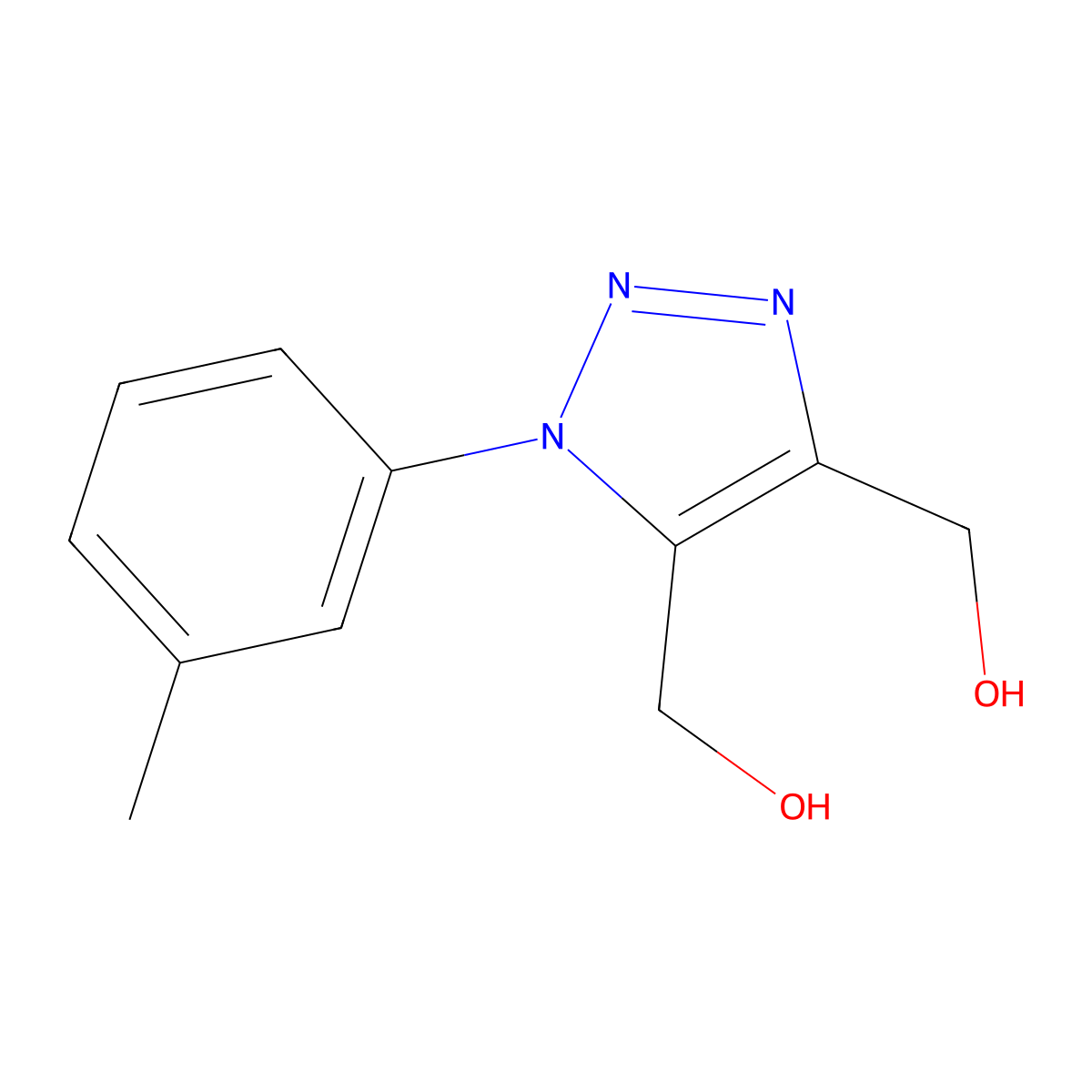 1-(3-Methylphenyl)-1H-1,2,3-triazole-4,5-dimethanol molecular structure, CAS 728024-46-2