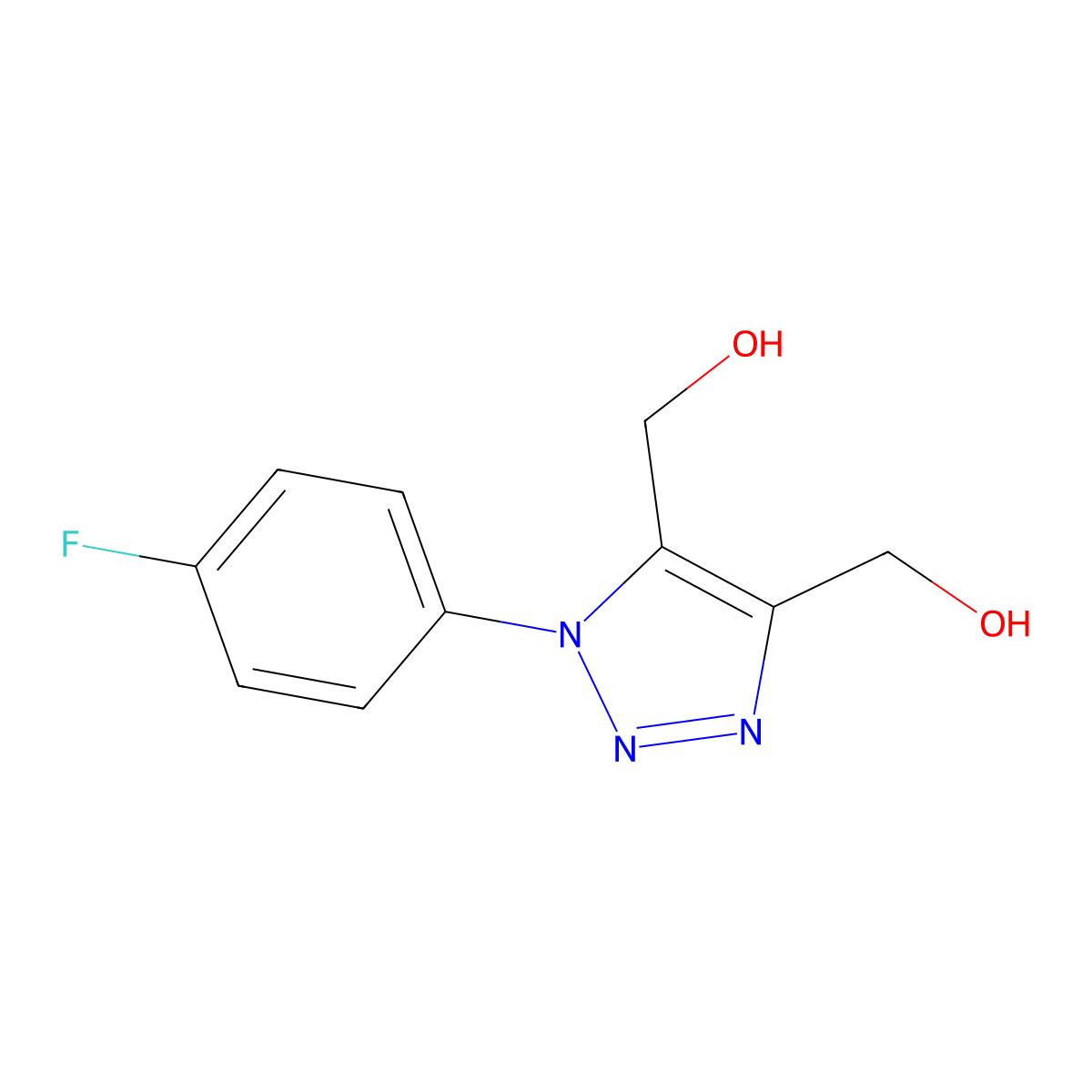 1-(4-Fluorophenyl)-1H-1,2,3-triazole-4,5-dimethanol molecular structure, CAS 728024-47-3