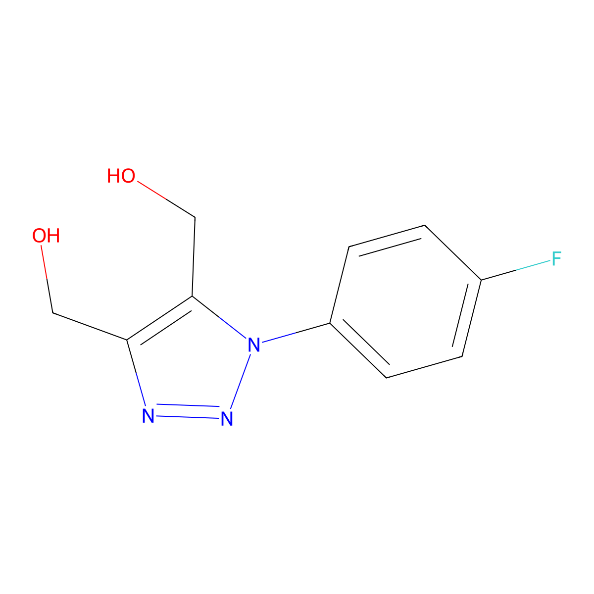1-(4-Fluorophenyl)-1H-1,2,3-triazole-4,5-dimethanol molecular structure, CAS 728024-47-3